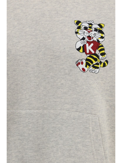 Hoodie Wild Tiger Pale Grey