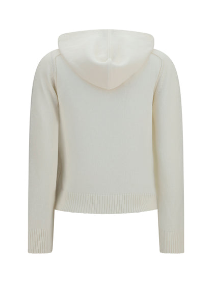 Cardigan Hooded Wool Ecru