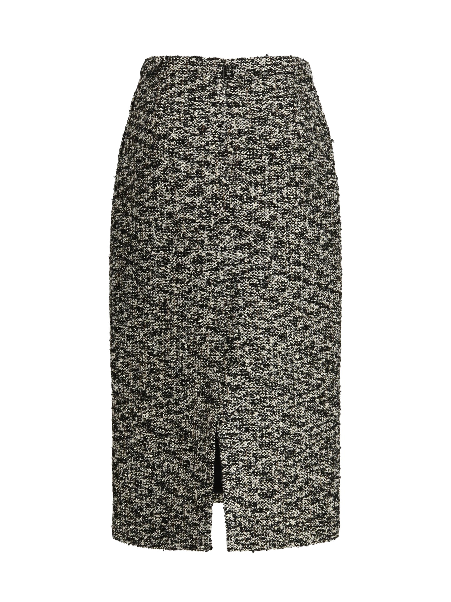 Midi Skirt Laminated Bouclé Black/White/Multicolour