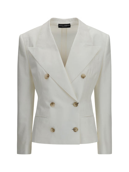 Double-Breasted Blazer Optical White