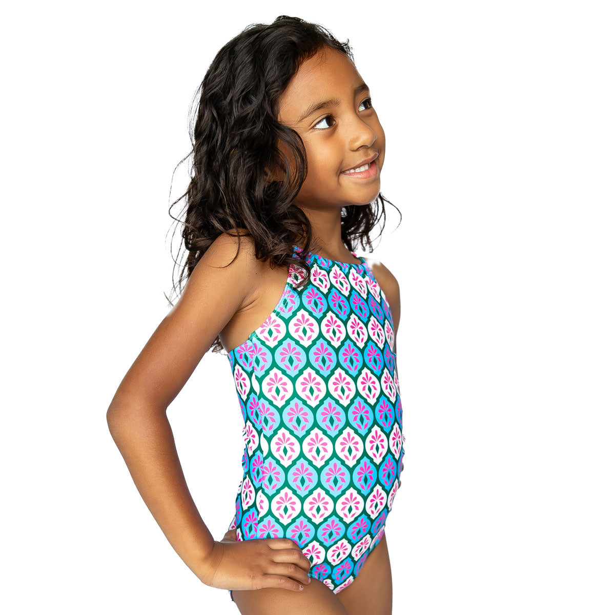 High Neck One Piece Swimsuit (Girls)