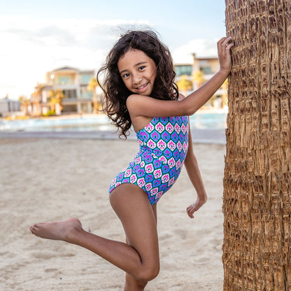High Neck One Piece Swimsuit (Girls)