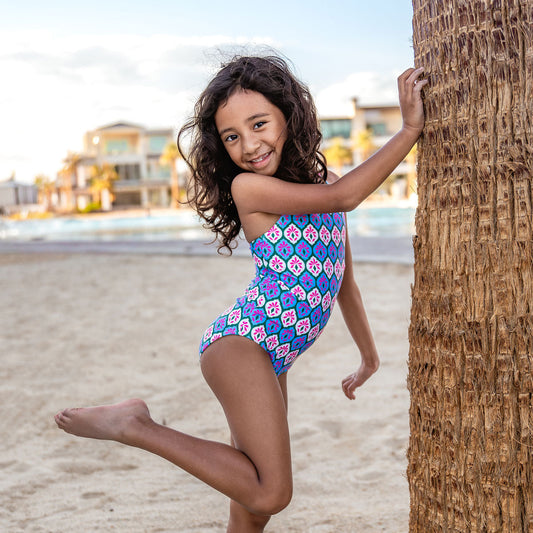 High Neck One Piece Swimsuit (Girls)