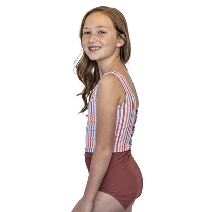 Triple Bow Back Tankini Top (Girls)
