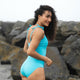 Neon Blue Ribbed