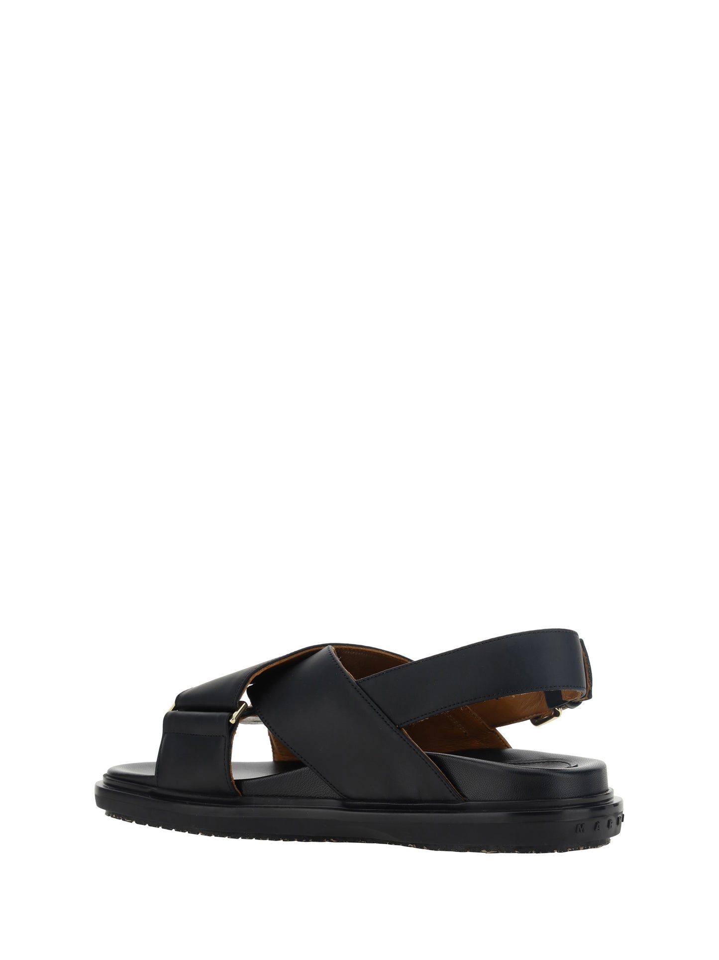 Sandals Fussbett Black Calf Leather