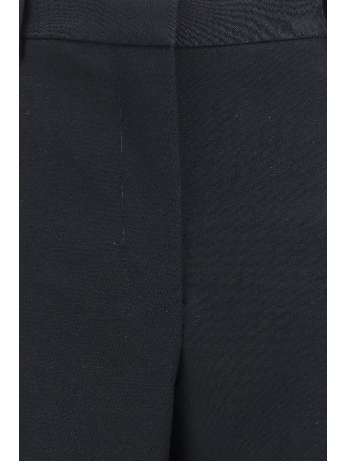 Trousers Wide-Leg Pleated Black