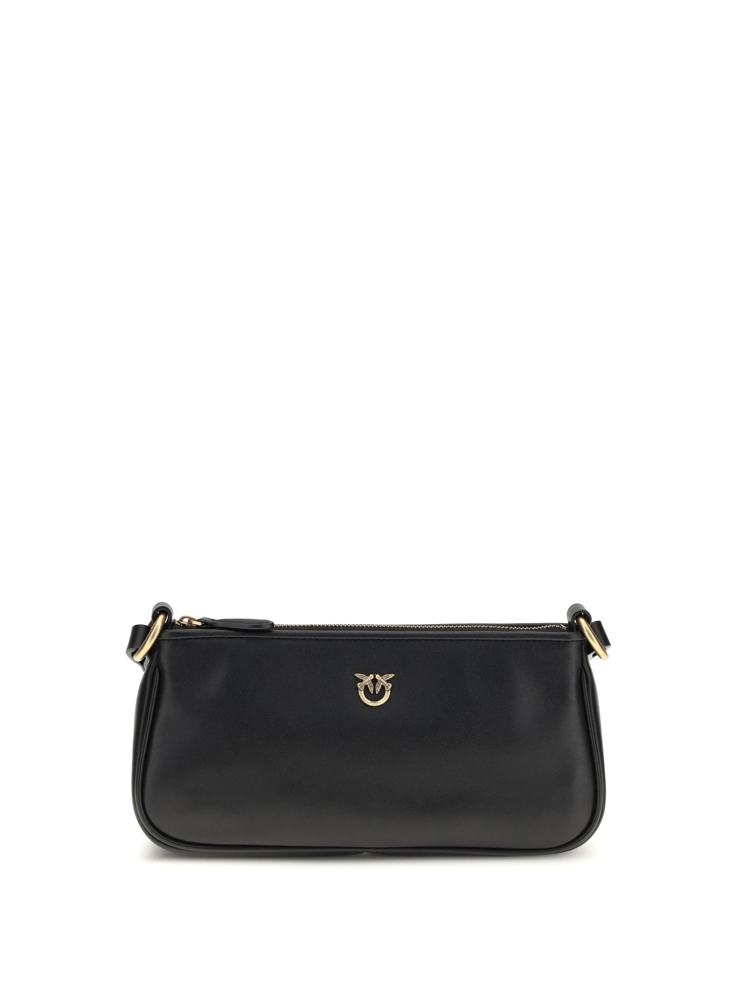 Shoulder Bag Mini Half Moon Black/Antique Gold