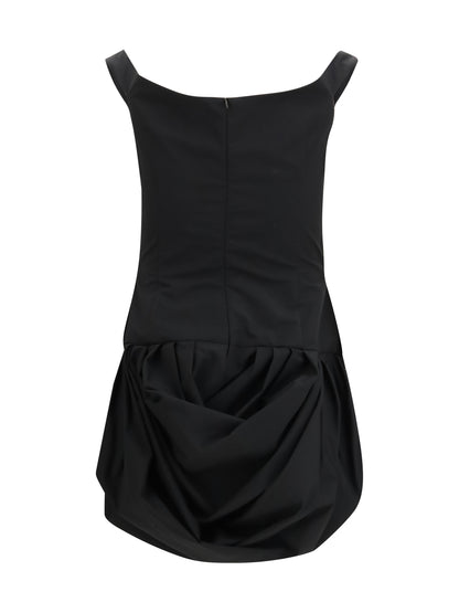 Dress Off-Shoulder Puff Skirt Black