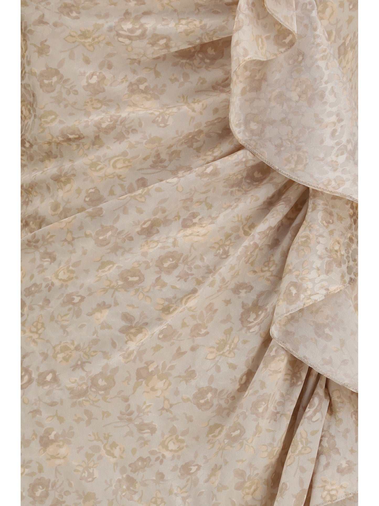 Dress Draped Jacquard Cream