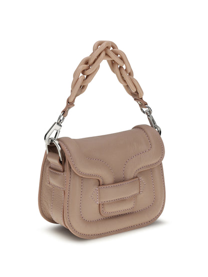 Leather Handbag Alphaville Powder