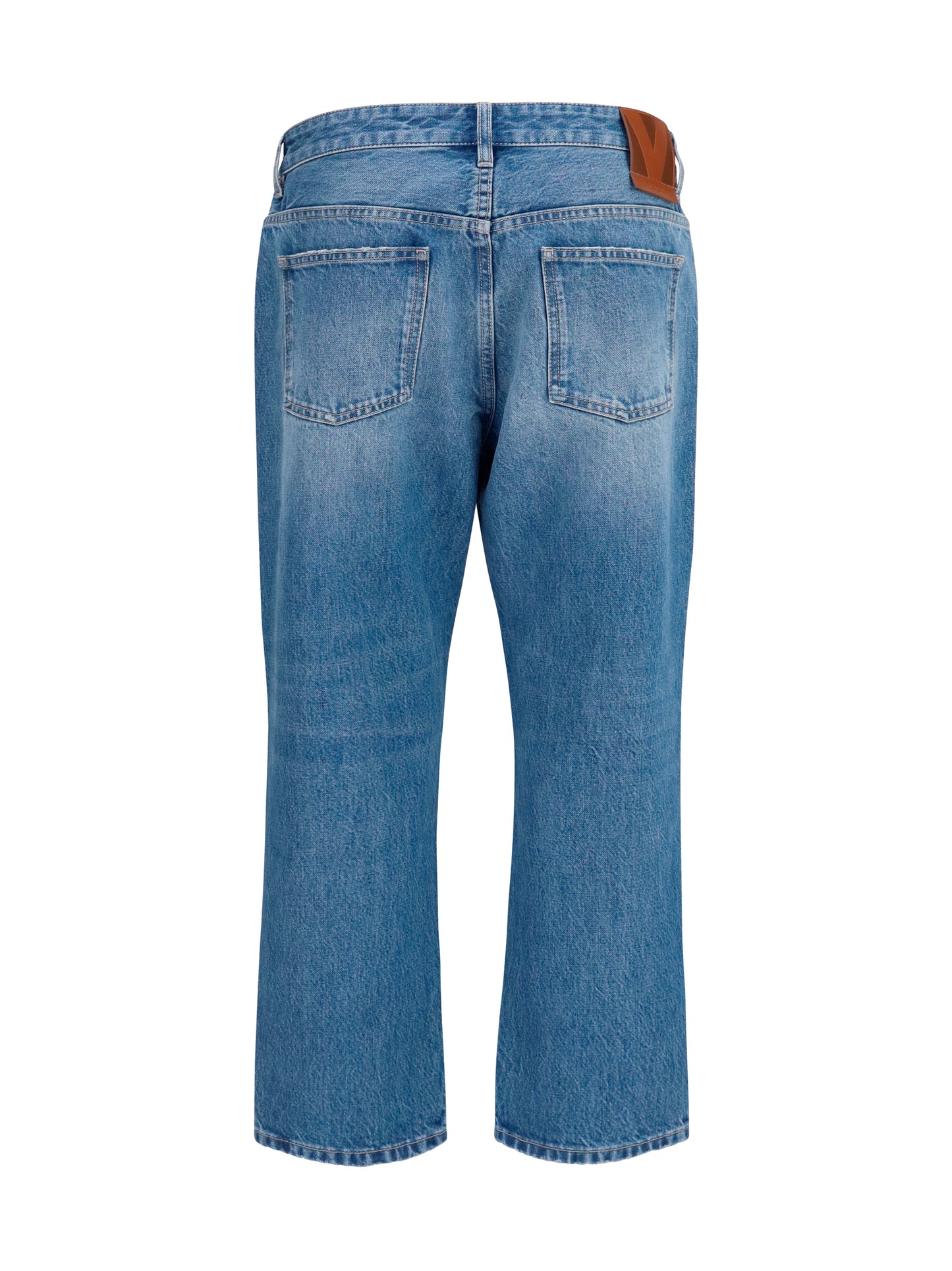 Straight-Leg Jeans Medium Blue
