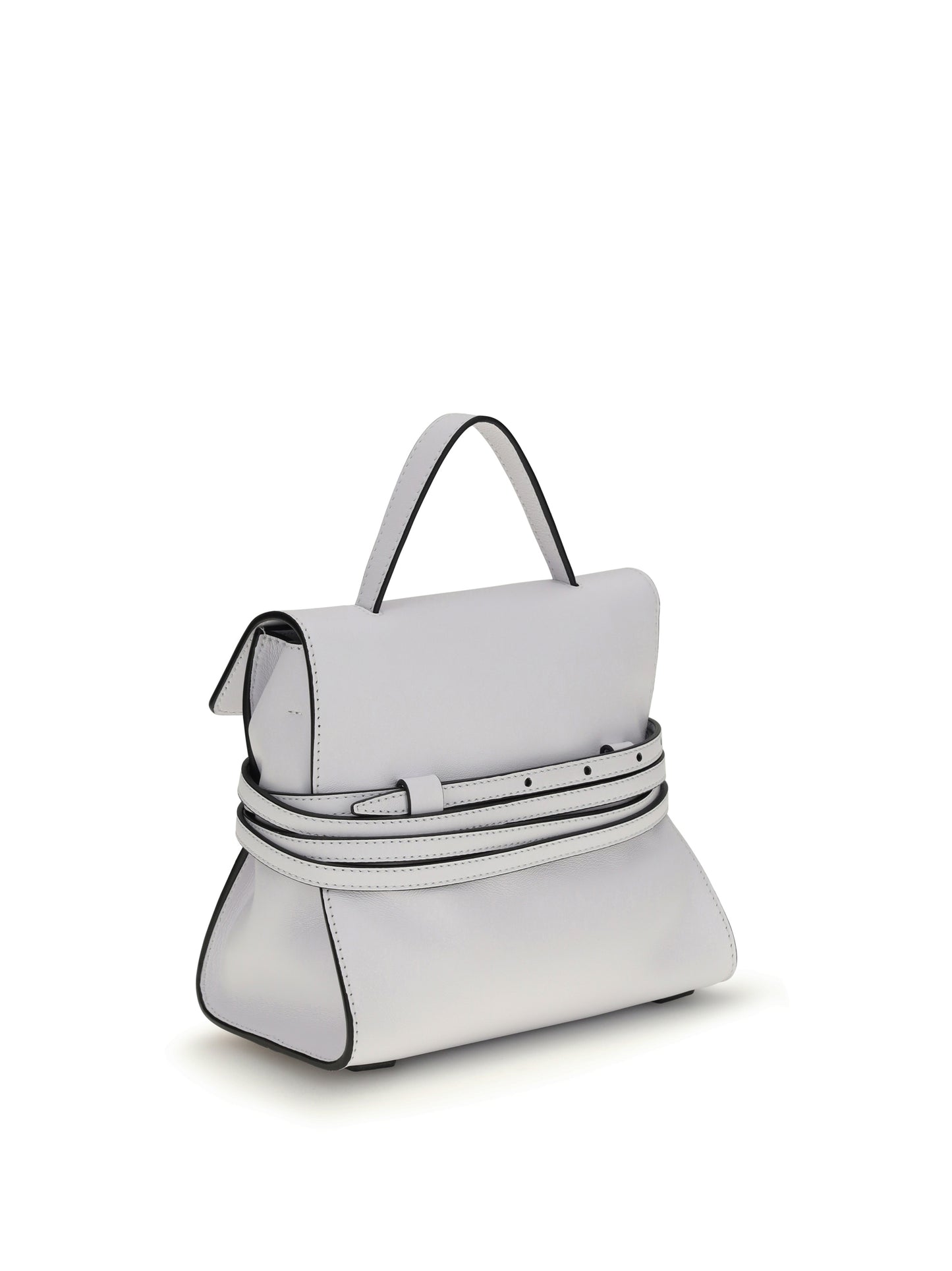 Handbag Tie Me White Leather