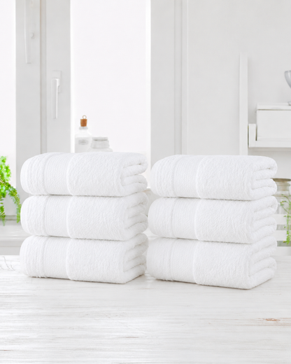 6-Pack 100% Cotton Bath Towel Set – 27 x 52 Inch Soft, Absorbent & Quick-Dry Towels