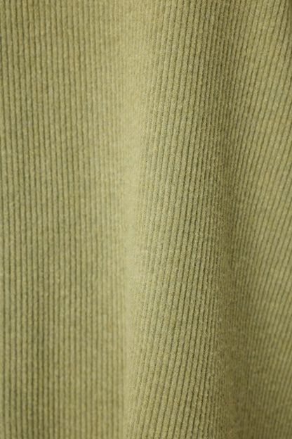 Soft Olive Rib Knit Short Sleeve Lounge Top