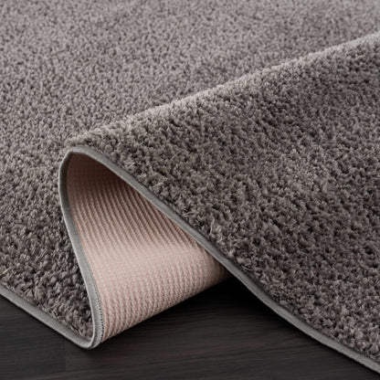 Judy Solid Dark Gray Washable Shag Rug - Clearance