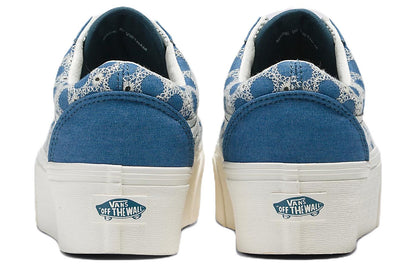 [vn0a7q5mblu] Mens Vans Denim Mix Old Skool Stackform Shoes 'blue' - Blue/white