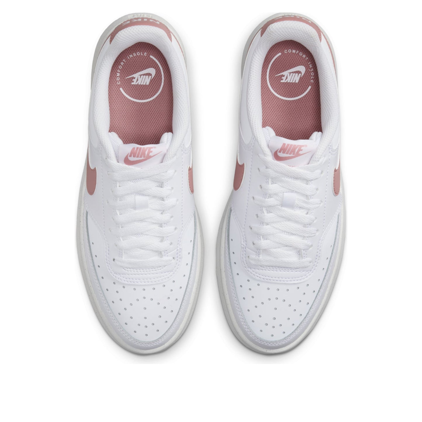 [dz5394-102] Womens Nike Court Vision Alta Leather 'sail Red Stardust'