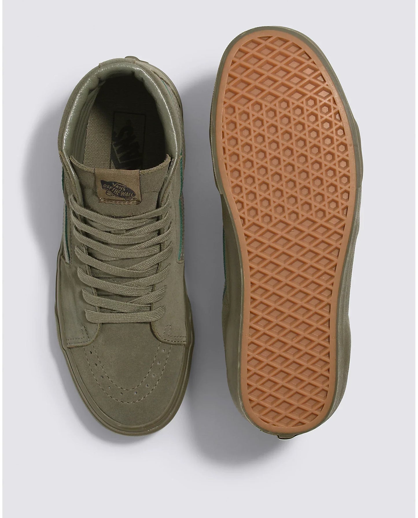 [vn000cp9olv] Mens Vans Sk8-hi Mono Suede Olive - Olive