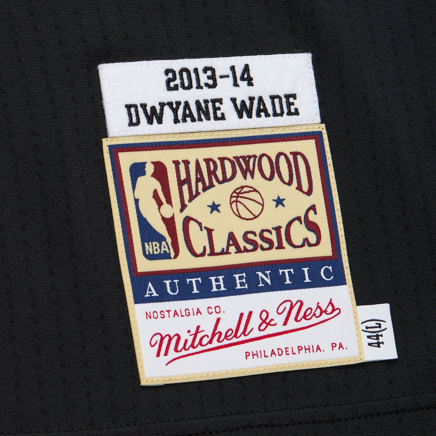 Men's Mitchell & Ness Dark Hwc Jersey Heat 2013 Dwyane Wade