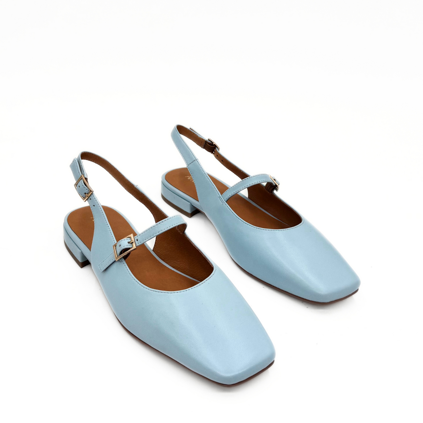 Athena Mary Jane Flats - Blue