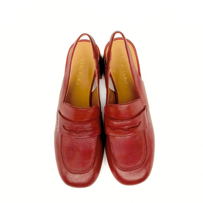 Glasgow Slingback Mules - Red