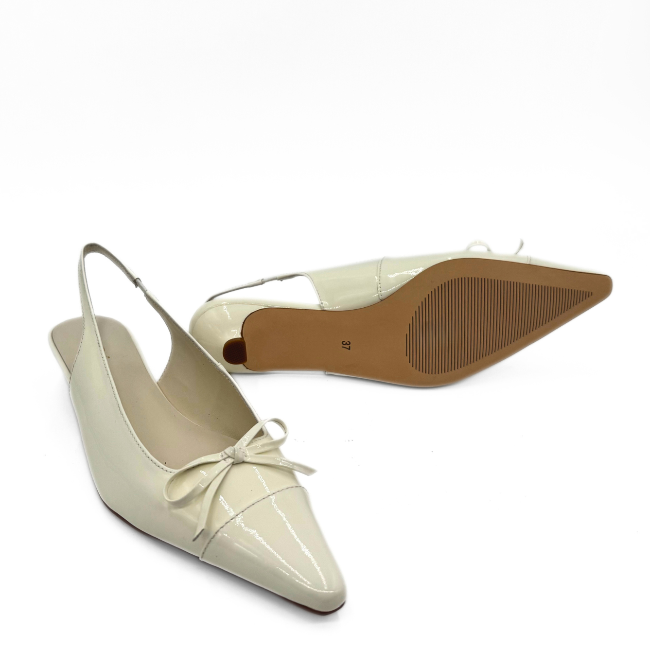 Montecito Slingback Kitten Heels - Bone