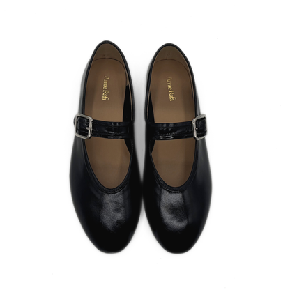 Ashley Mary Jane Flats - Black