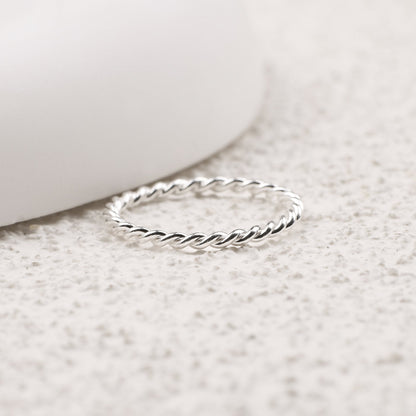 Mint & Lily Dainty Braided Stacking Ring