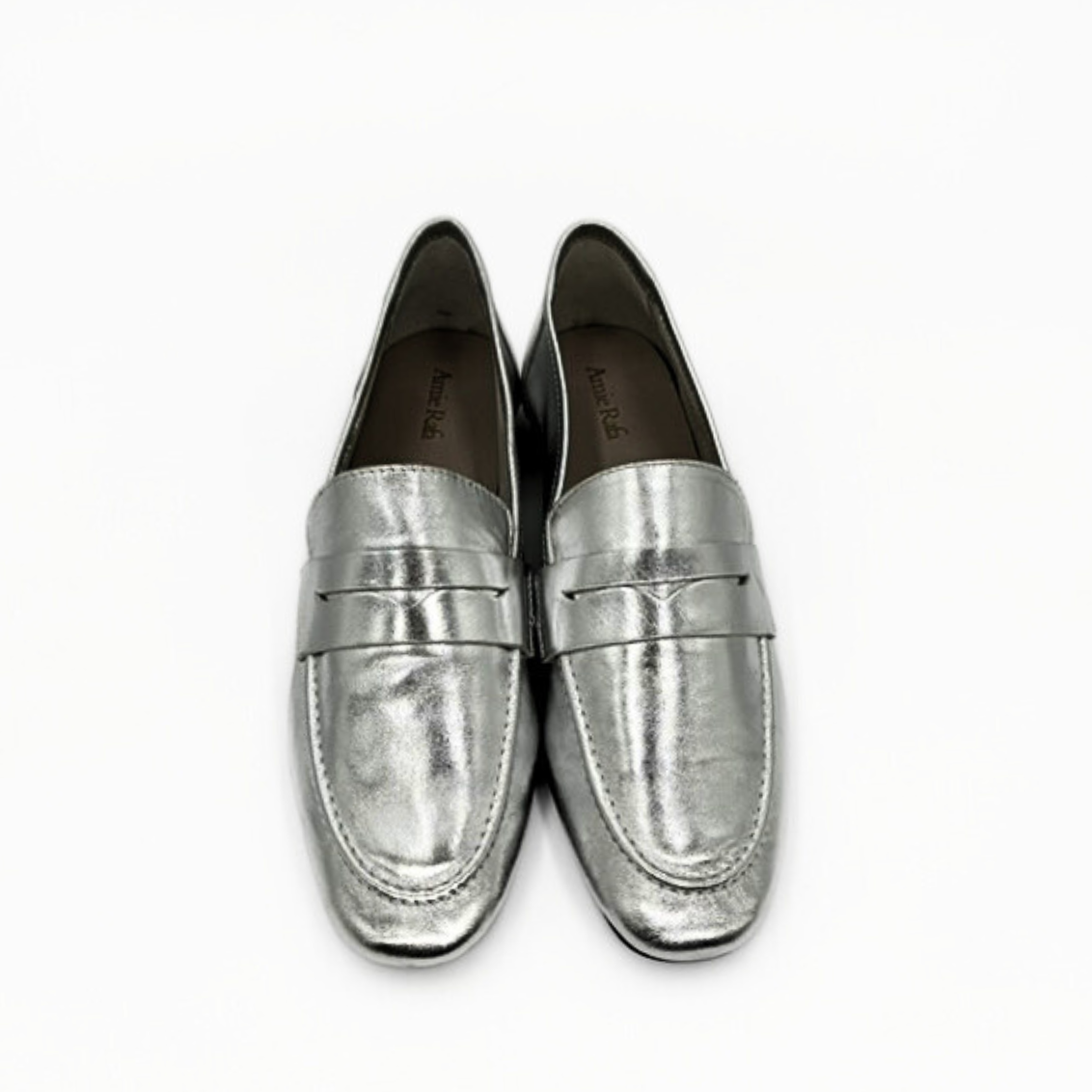 The Tennis Leather Loafer - Silver