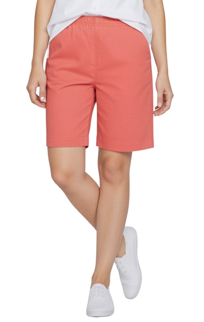 Women's Pull On Denim & Twill Shorts with stretch waist - No zipper or buttons