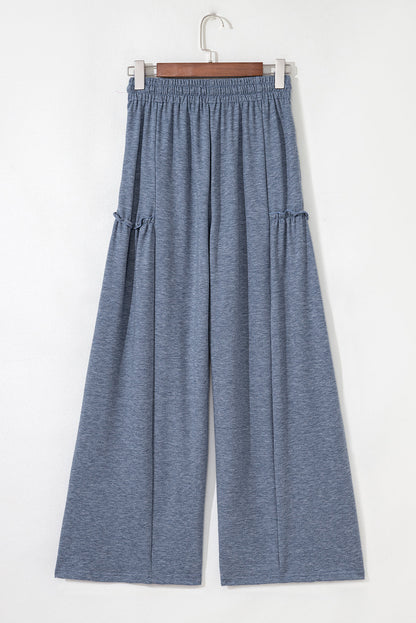 Threaded Pear Willow Drawstring Elastic Waistband Pants