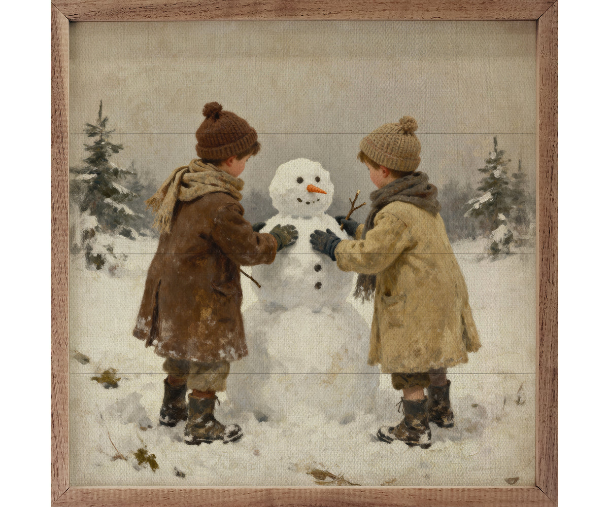 Kendrick Home Kids Building Snowman