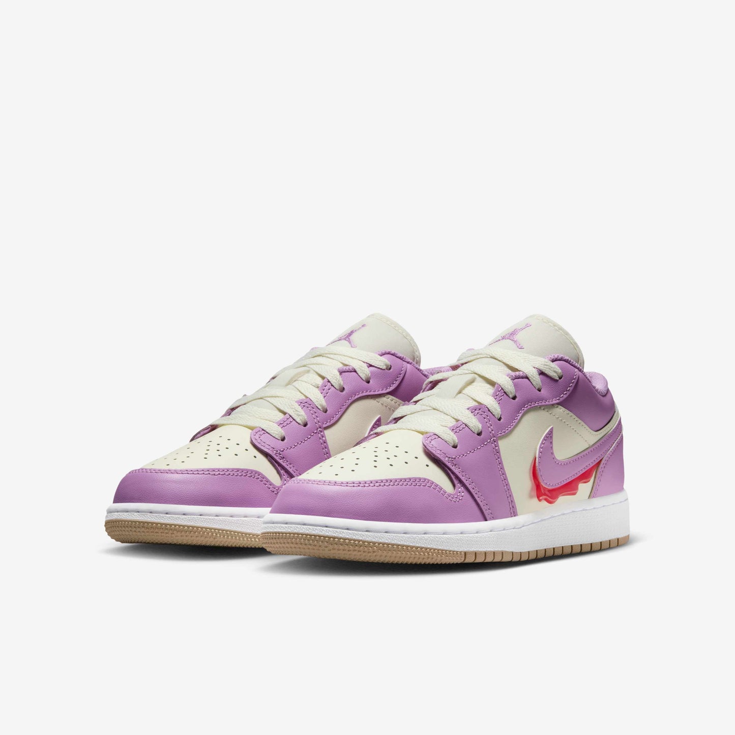 [hj5961-500] Grade School Air Jordan Retro 1 Low Se Fem 'peanut Butter & Jelly'