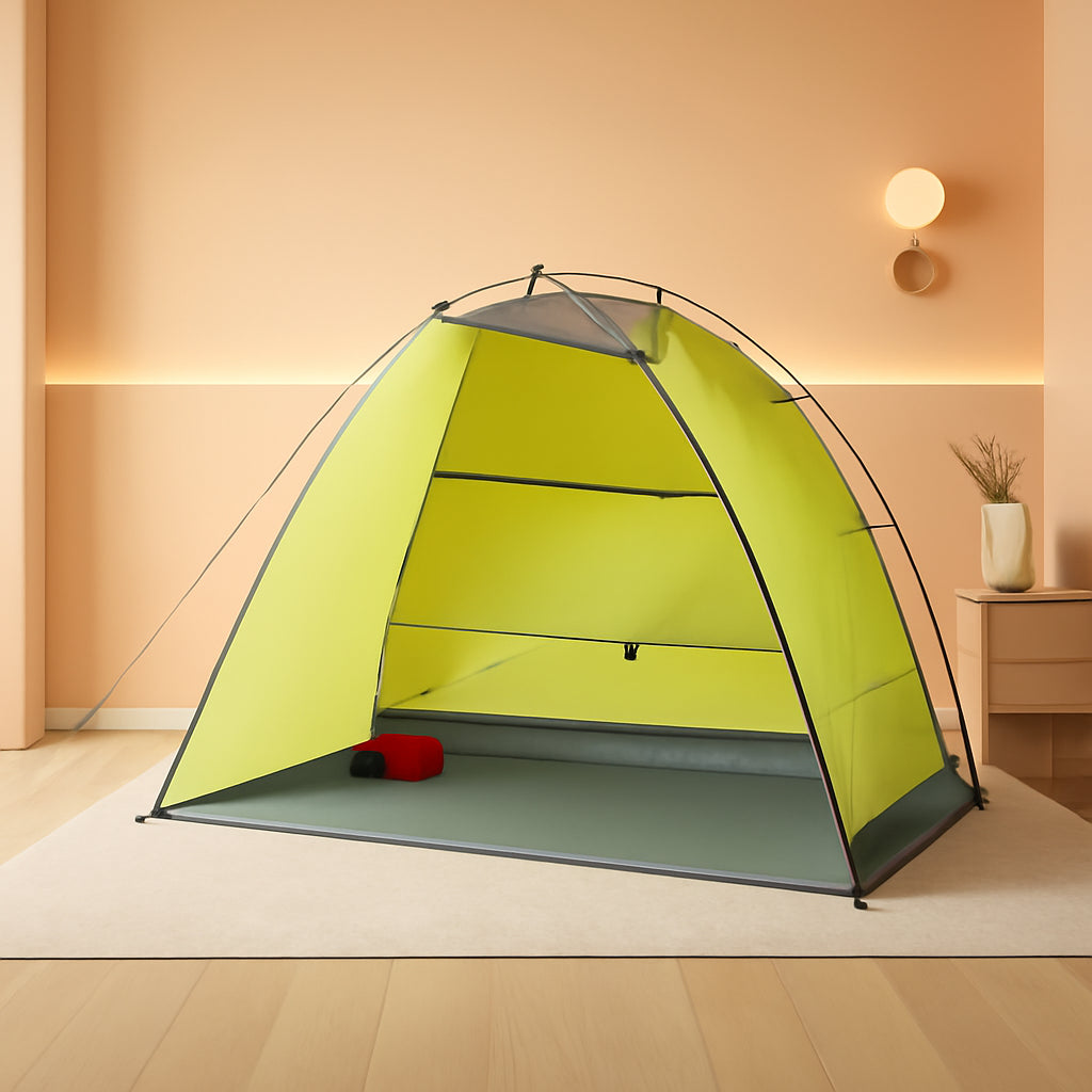 Super-Brella SPF 50+ Sun and Rain Canopy Umbrella for Camping, Beach and Sports Events (8-Foot, Blue)