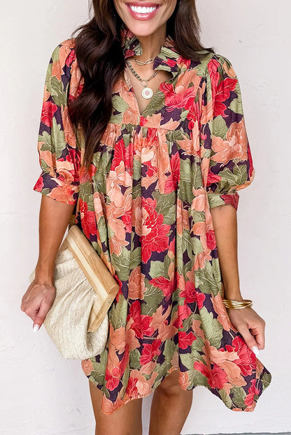 Threaded Pear Annika Half Sleeve Mini Dress