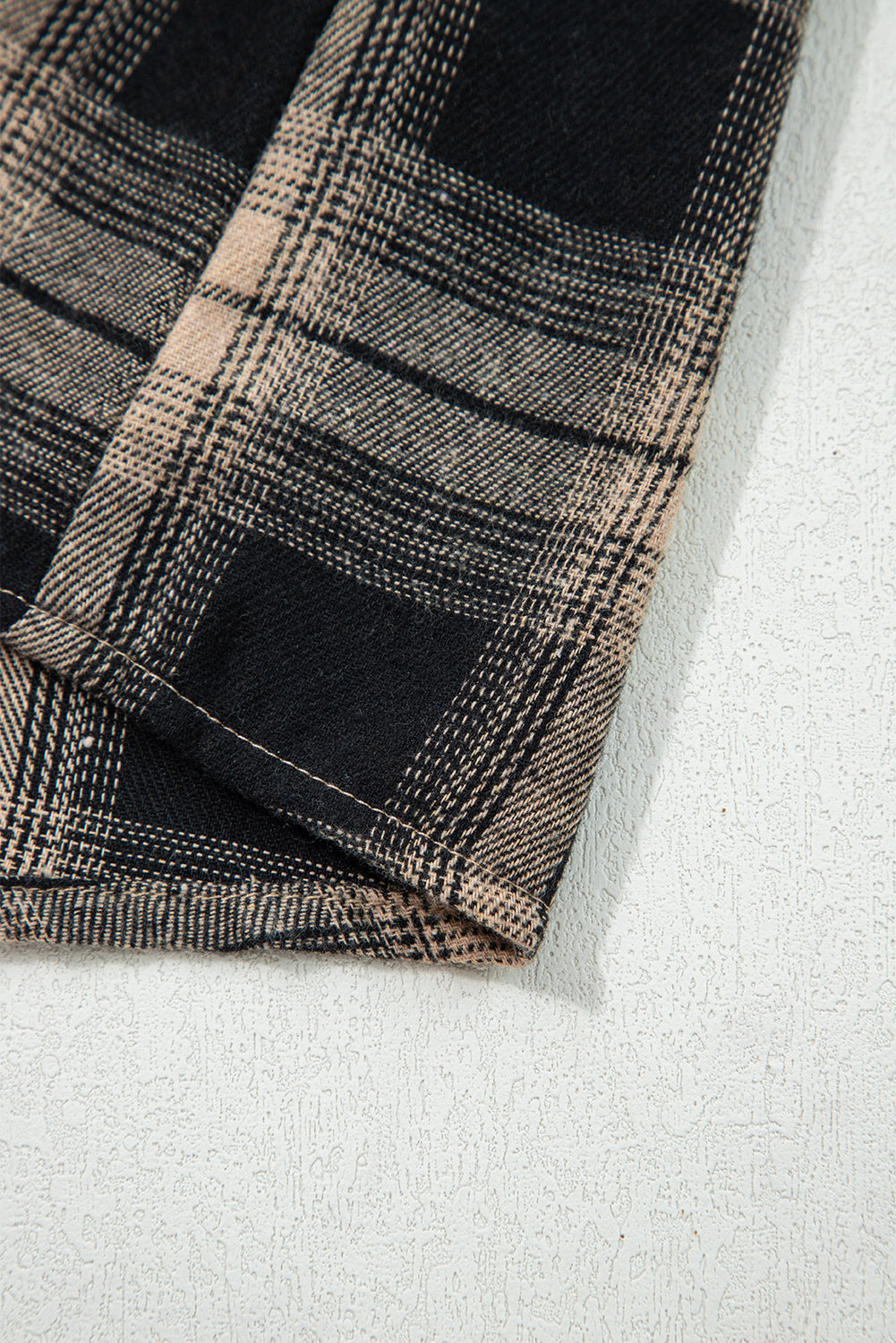 Threaded Pear Meredith Double Flap Brushed Shacket