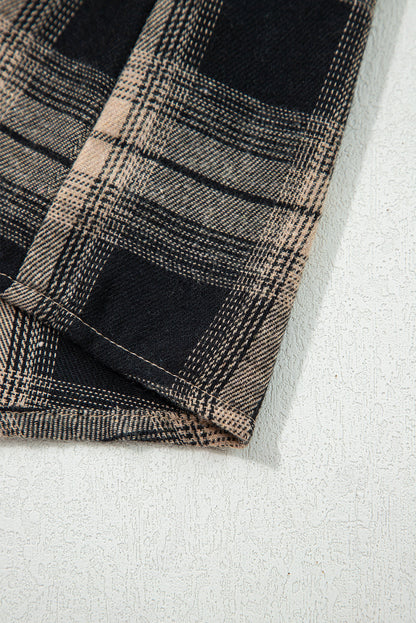 Threaded Pear Meredith Double Flap Brushed Shacket