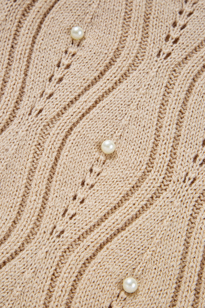 Threaded Pear Abigail Lace Patchwork Sleeve Sweater