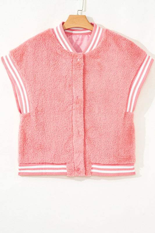 Threaded Pear Mila Patchwork Winter Plush Vest