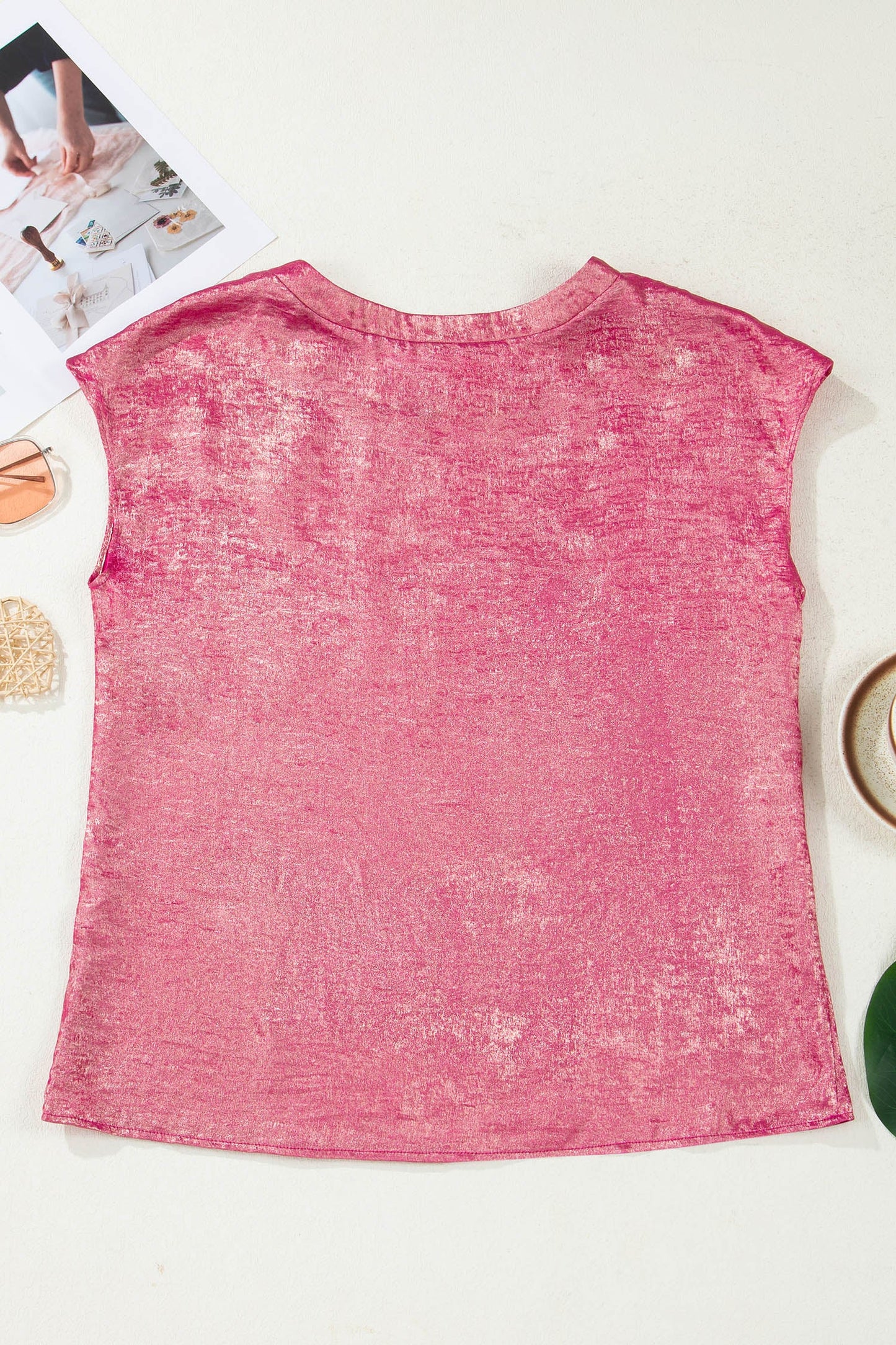 Threaded Pear Alanna Metallic Cap Sleeve Top