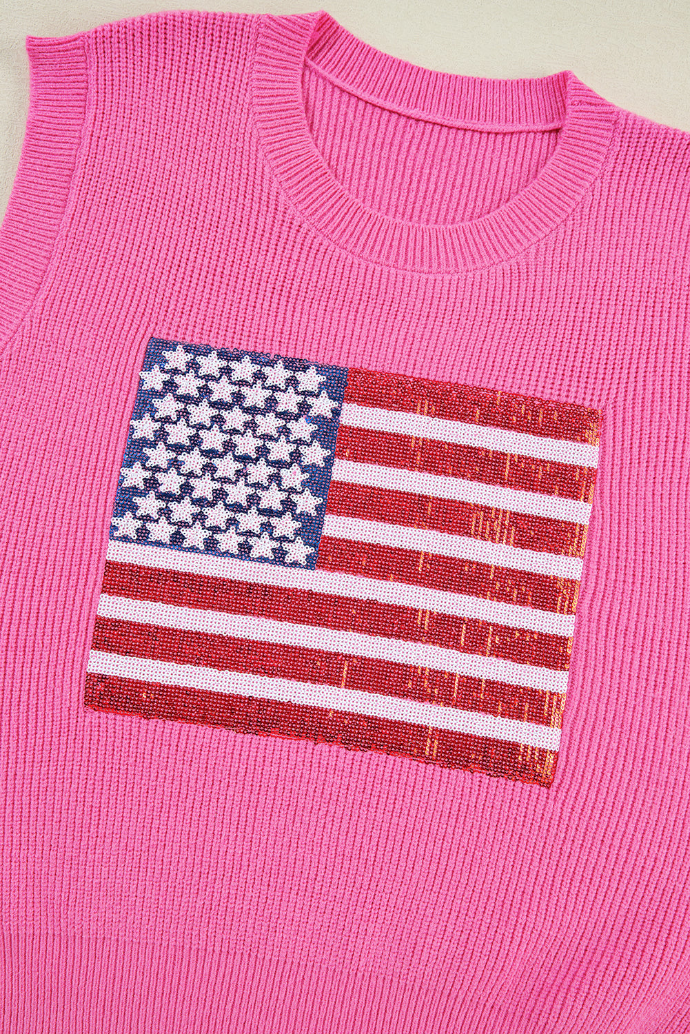 Threaded Pear Grace american Flag Knitted Vest