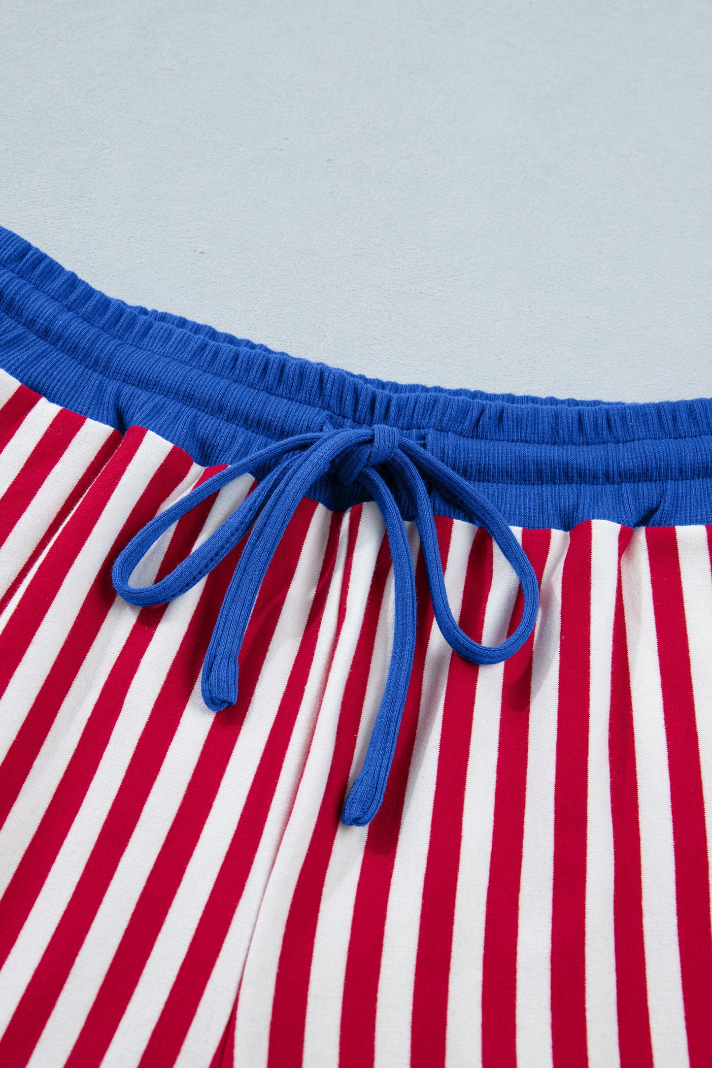 Threaded Pear Skye Stripe Trim Tee Set