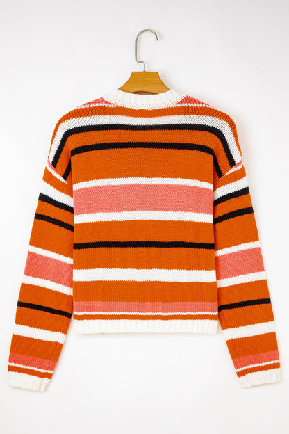 Threaded Pear Mirissa Shoulder Cropped Pullover Sweater