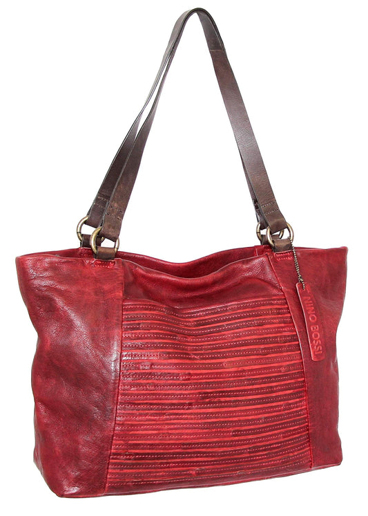 My Camila Leather Tote in Burgundy