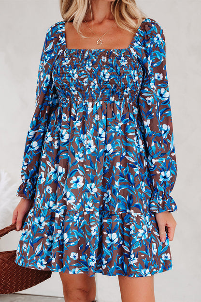 Threaded Pear Norava Ruffled Sleeve Floral Dress
