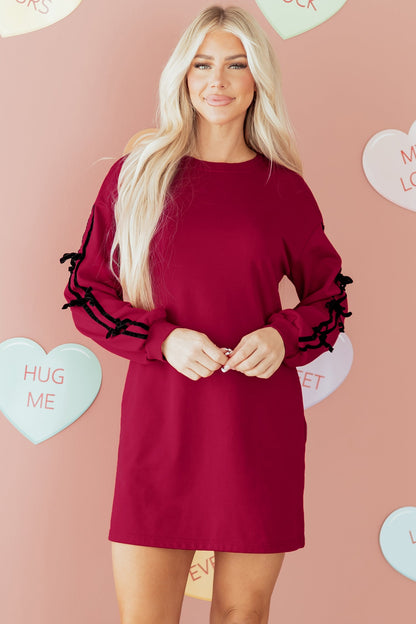 Threaded Pear Priscilla Drop Shoulder Sweatshirt Dress