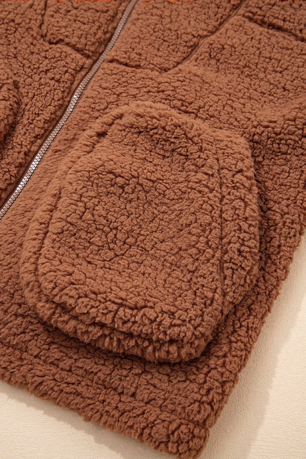 Threaded Pear Bethany Up Hooded Sherpa Jacket