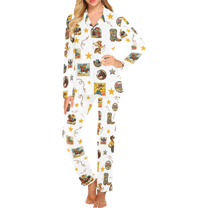 Baha Ranch Vintage Cowgirl Collage Pajama set
