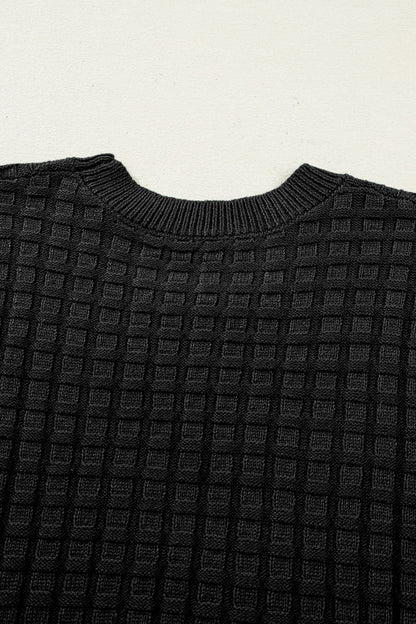 Threaded Pear Marina Textured Short Sleeve Sweater